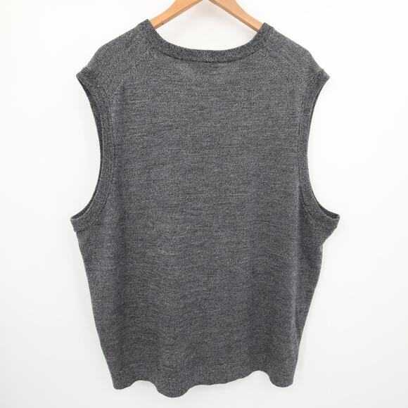 Hart Schaffner Marx Sweater Vest Gray Men's Extra Fine Merino Wool V Neck NWT 2X - Picture 11 of 11